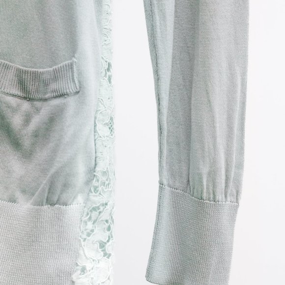 Dolce & Gabbana Pastel Green Silk Lace Back Cardigan - Picture 6 of 14